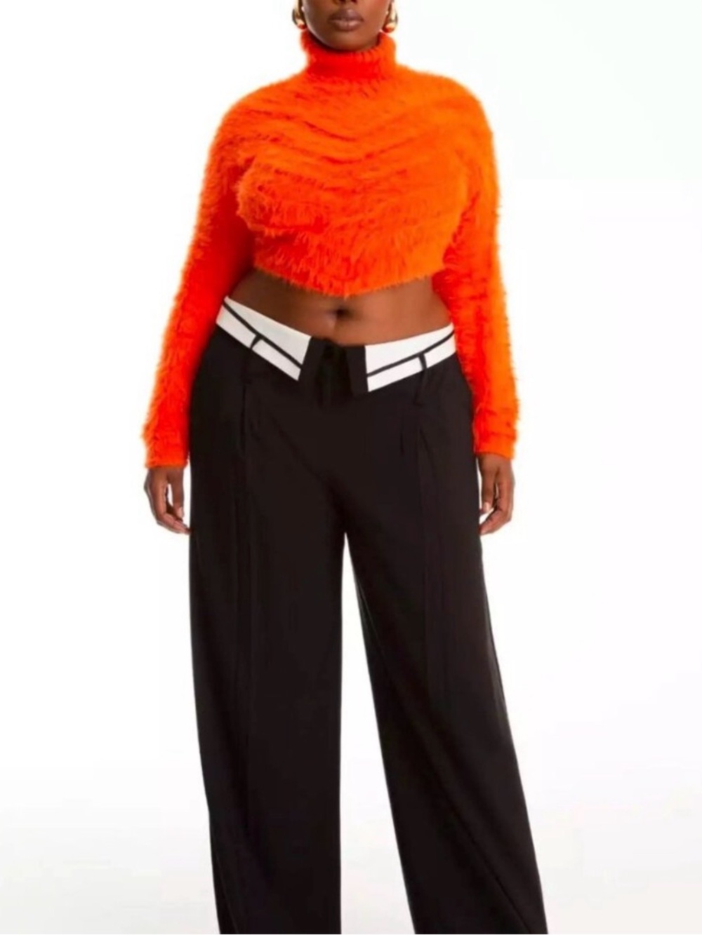 ❤️HP❤️ hanifa | riya sweater | cropped | turtleneck | long sleeve | us xxxl - Picture 6 of 8